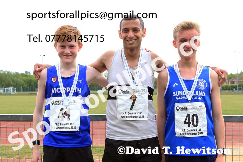 2022 North Eastern Counties AA 10000 metres Champs., Chester le Street, Sat,. May 21st. Photo: David T. Hewitson/Sports for All Pics
